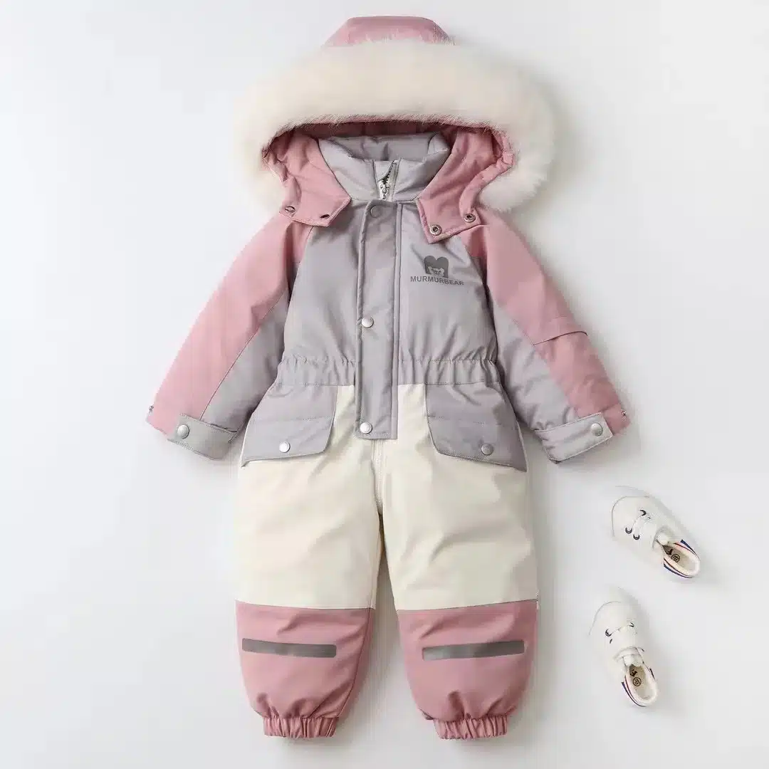 Kinder Winteranzug für optimale Wärme in Pink 1-5 Jahre – Pink , 5T (120cm)