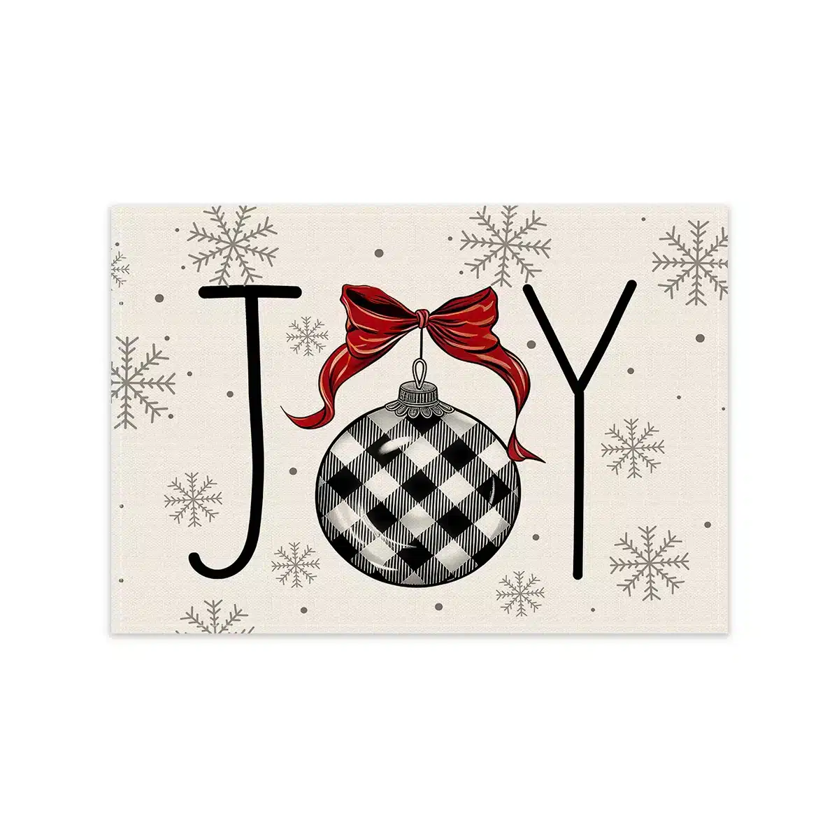 Weihnachtliche Tischsets mit einem nostalgischen Baum-Muster in Blau – ZD356-1pc