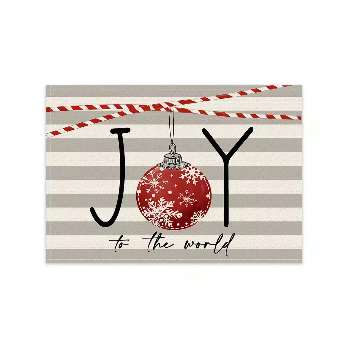 Weihnachtliche Tischsets mit einem nostalgischen Baum-Muster in Blau – ZD354-1pc