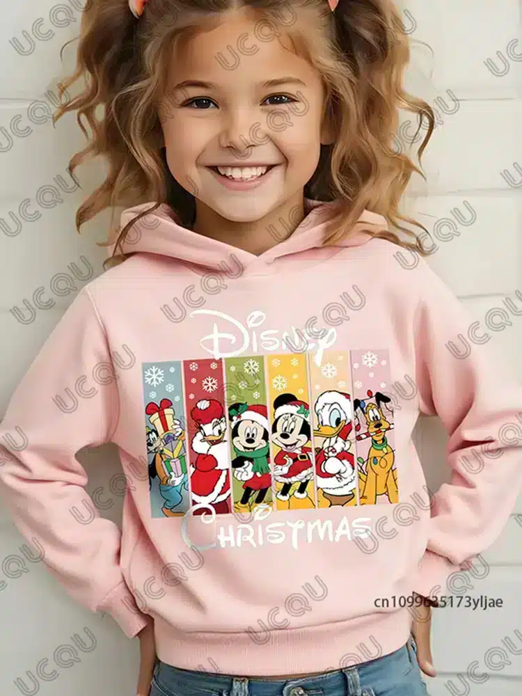 Mickey und Minnie Weihnachtshoodies aus Baumwolle für Kinder – TZ0828434-JCS , 130