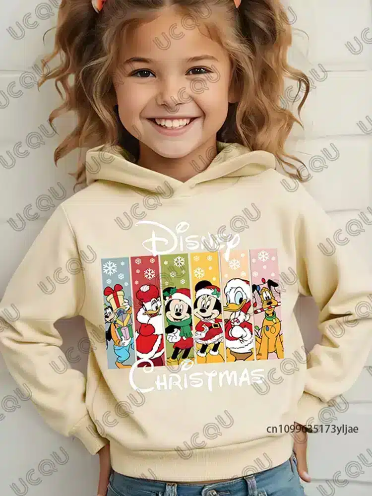 Mickey und Minnie Weihnachtshoodies aus Baumwolle für Kinder – TZ0828431-JCS-AP , 120