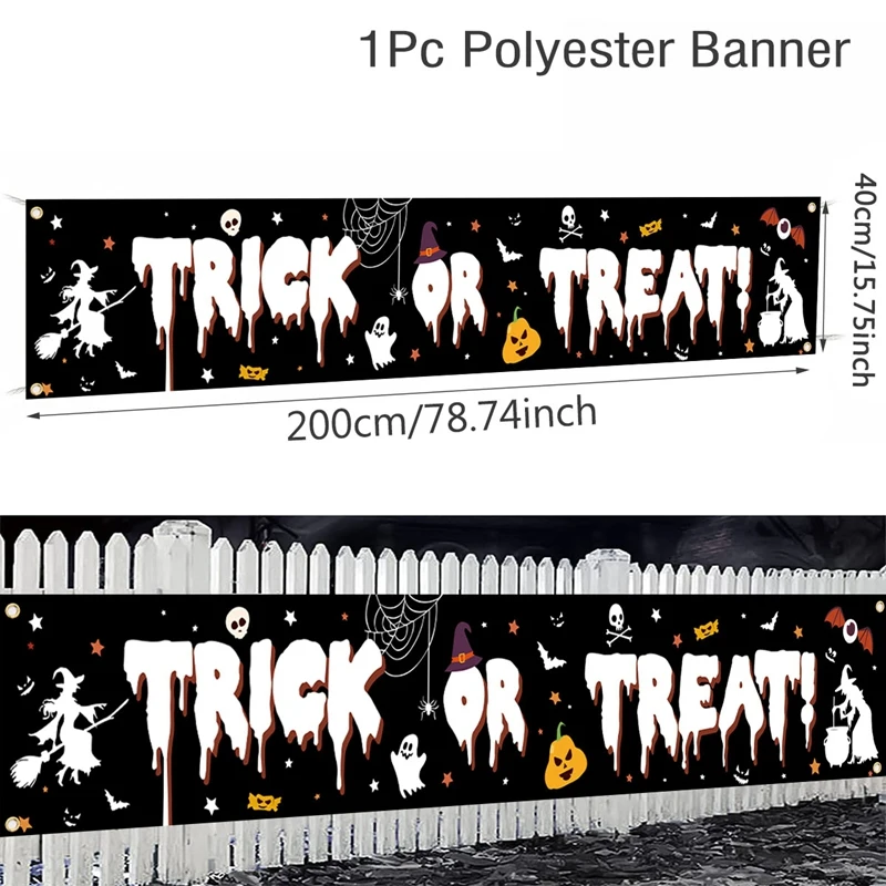 Leuchtendes Halloween Kürbisbanner für schaurige Feste – 8