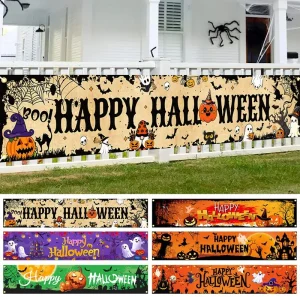 Leuchtendes Halloween Kürbisbanner für schaurige Feste