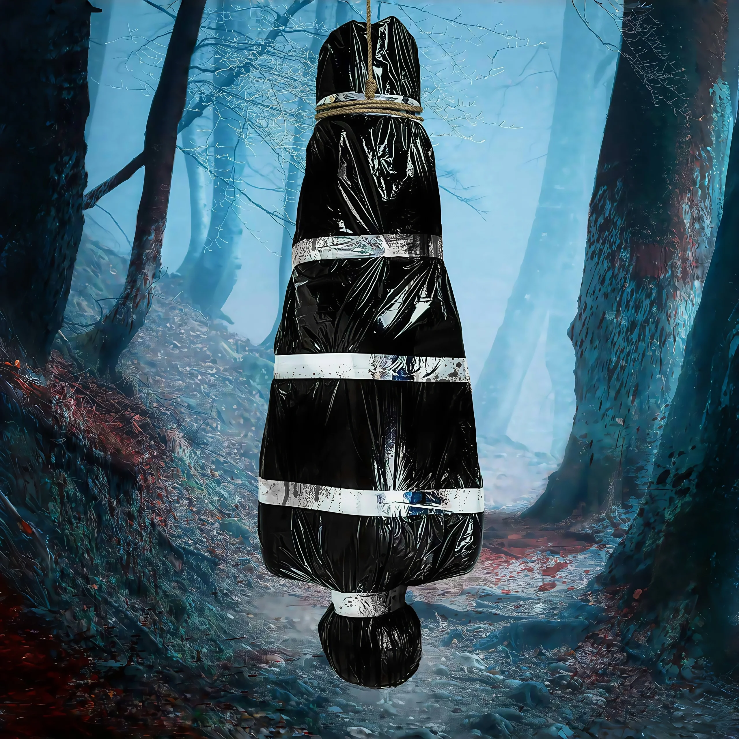 Gruselige hängende Leiche für schaurige Halloween Dekoration