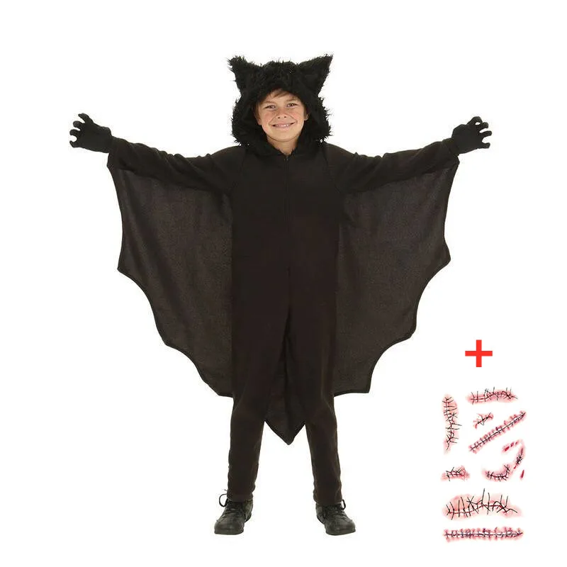 Vampirfledermaus Kinderkostüm für Halloween und Karneval – 01 , XL
