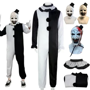 Art der Clown Kostümset für Halloween im blutigen Stil