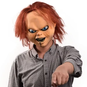 Chucky Maske aus Latex für schaurige Halloween-Kostüme