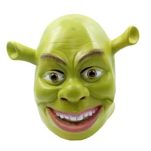 Grüne Shrek Latexmaske für Kostüme zu Halloween und Feiern