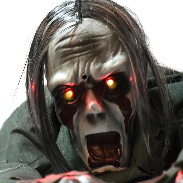 Schrecklicher Kriechgeist mit Langhaar für Halloween Deko – Long-haired ghost