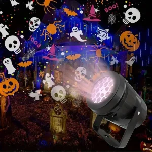 LED Weihnachts- und Halloween Lichtprojektor für stimmungsvolle Nächte