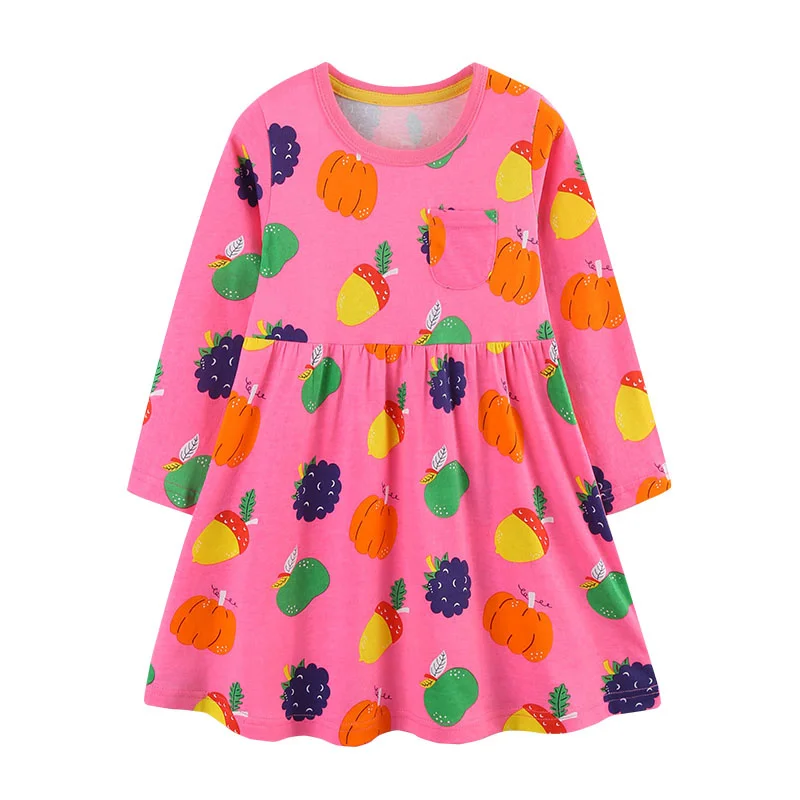 Mädchenkleid mit langen Ärmeln und Tierstickerei für Feste – 6T , CHINA