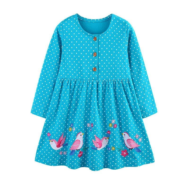 Stylisches Baumwollkleid mit Stickerei für Mädchen im Alltag – 3T , CHINA