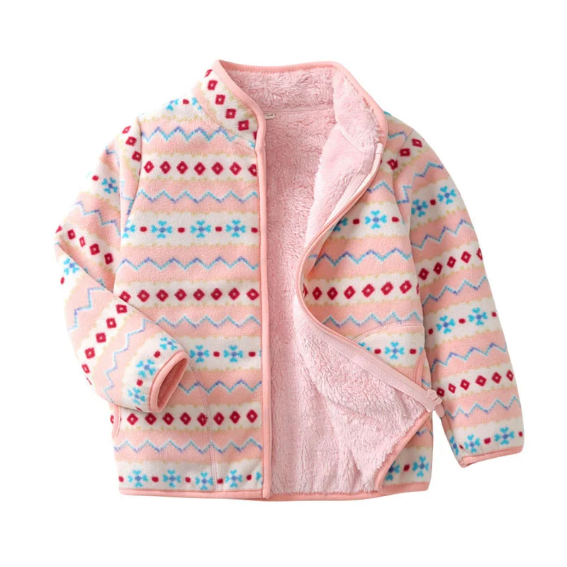 Kuschelige Fleecejacke für Kinder mit tierischem Druck