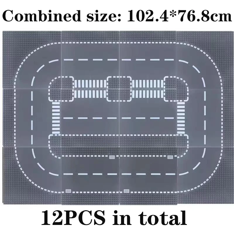 Stadtstraße Bauplatte für kreative Bauprojekte – 12pcs