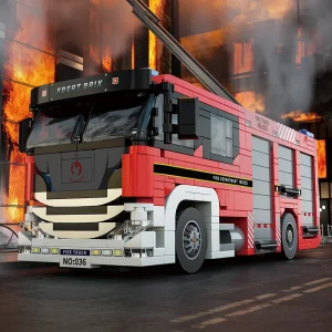 "704 Teile Feuerwehrfahrzeug Baukasten für kreative Kinder"