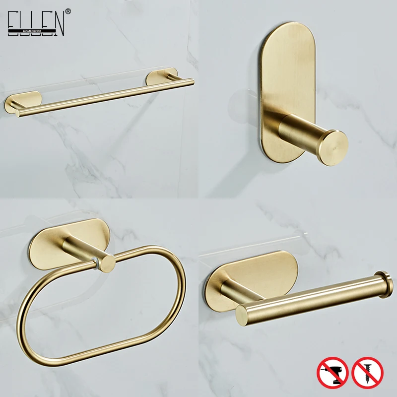 Elegantes Badezimmer-Set in gebürstetem Gold für Ihr Zuhause