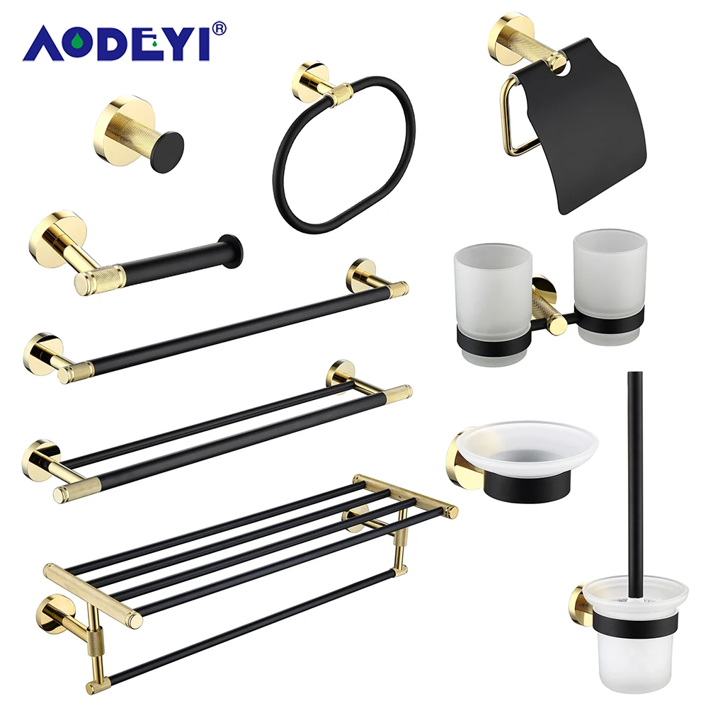 Elegantes Badezimmer-Set mit Handtuchhalter und Haken