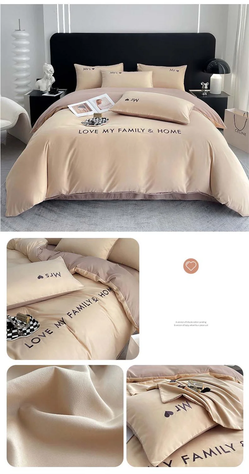 Luxuriöses Nordic-Bettwäsche-Set aus ägyptischer Baumwolle für alle Größen – Bild 3