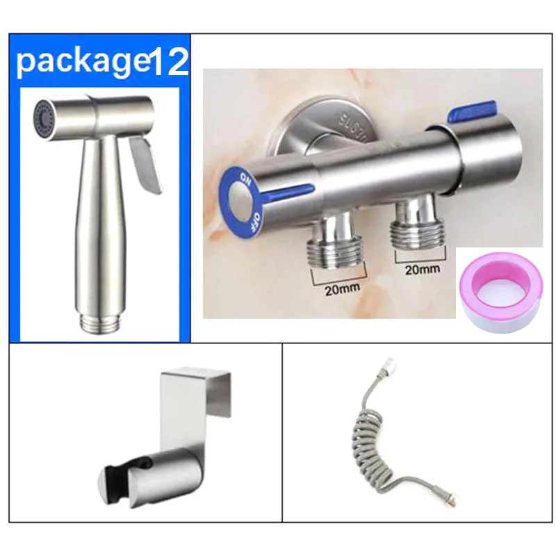 Handliches Bidet-Sprühset aus Edelstahl für die Toilette – package 12
