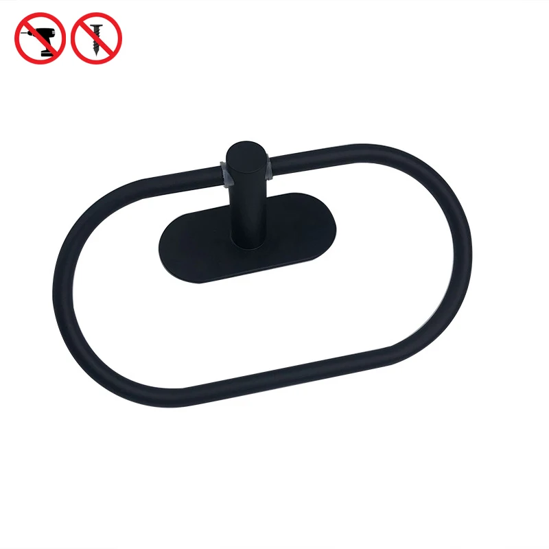 Elegantes Badezimmer-Set in gebürstetem Gold für Ihr Zuhause – Black Towel holder