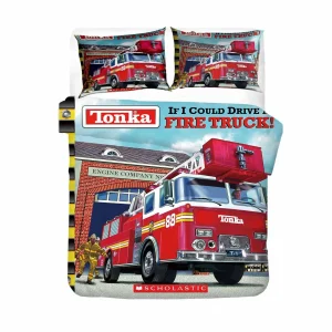 Feuerwehrwagen Bettwäsche Set für Kinder in Rot, König und Königin Größe