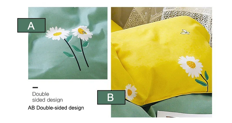 Blumenmuster Bettwäsche Set in Königsgröße für Komfort und Stil – Bild 7