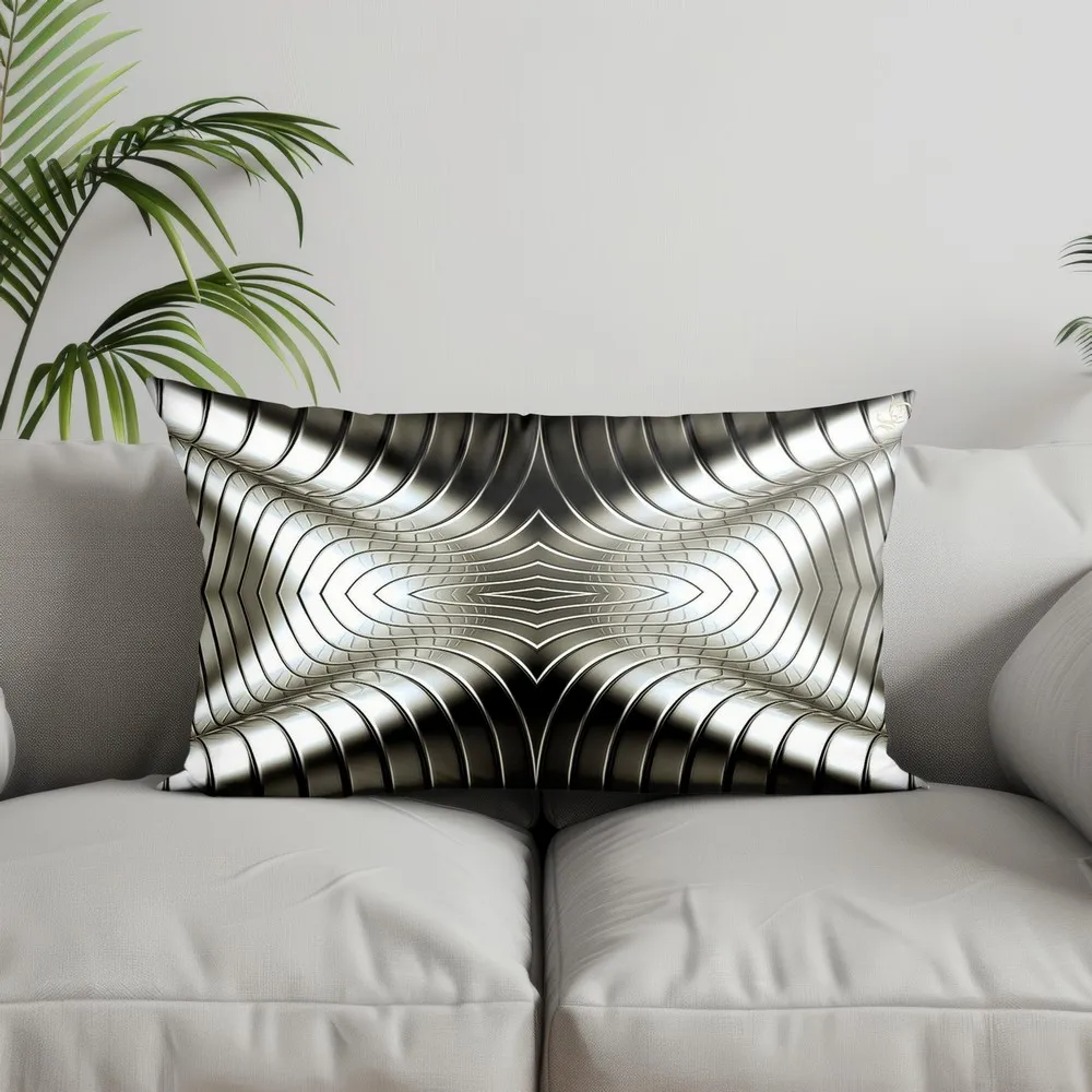 Geometrische Dekokissenhülle Blau für Sofa und Schlafzimmer – 4 , 50x70cm