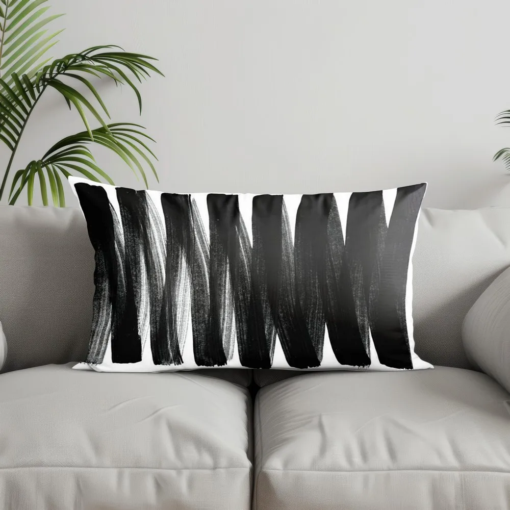 Geometrische Dekokissenhülle Blau für Sofa und Schlafzimmer – 2 , 30x50cm