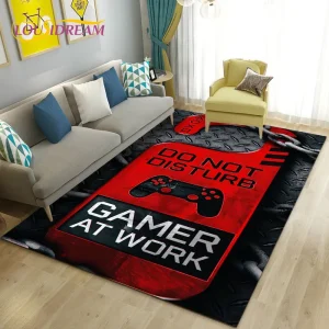 Bunter 3D-Cartoon-Spielcontroller-Teppich für Kinderzimmer