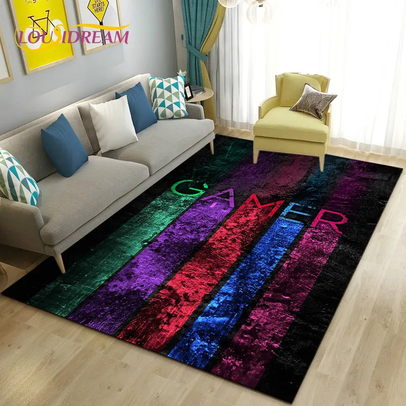 Bunter 3D Gamer Spielcontroller Teppich für Kinderzimmer – 200x160cm