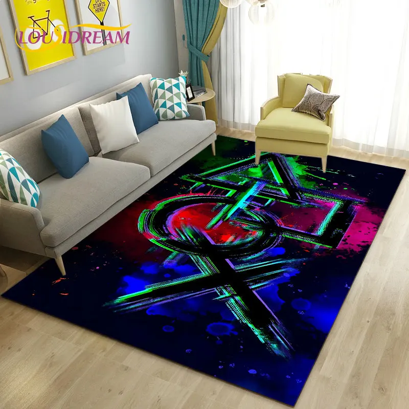 3D Cartoon Gamer Spielkontroller Teppich für Kinderzimmer – 200x160cm