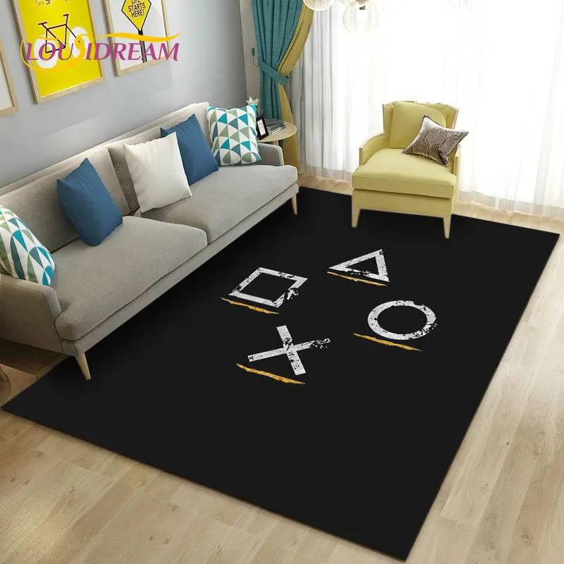 Bunter 3D Gaming Teppich für Kinderzimmer mit Motiven – 100x120cm