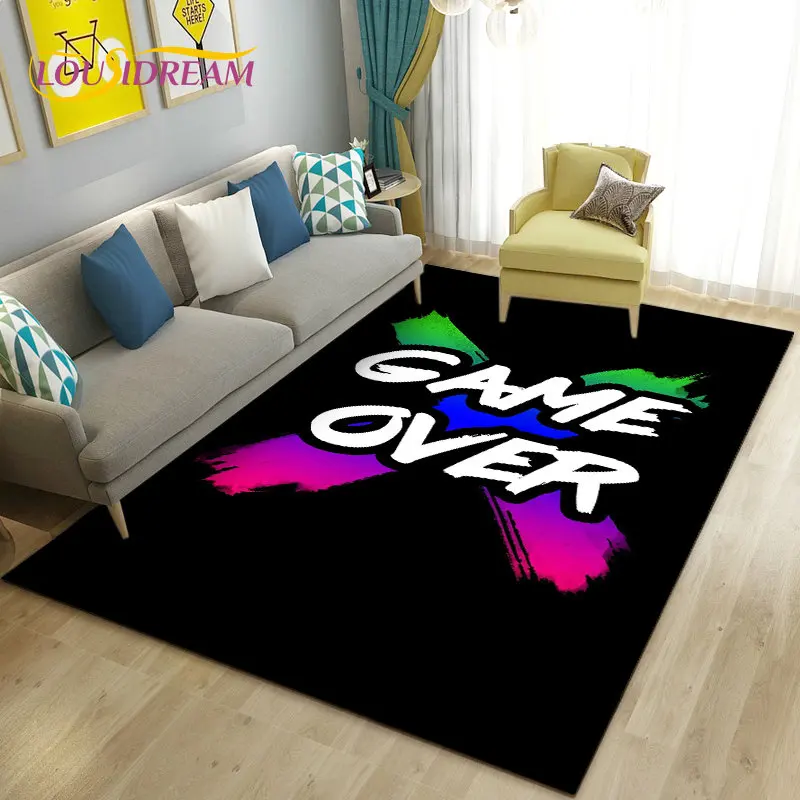 3D Cartoon Gamer Spielkonsole Teppich in bunten Designs – 230x160cm