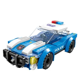 Kreatives DIY Baukasten Polizeiauto Spielset für Kinder