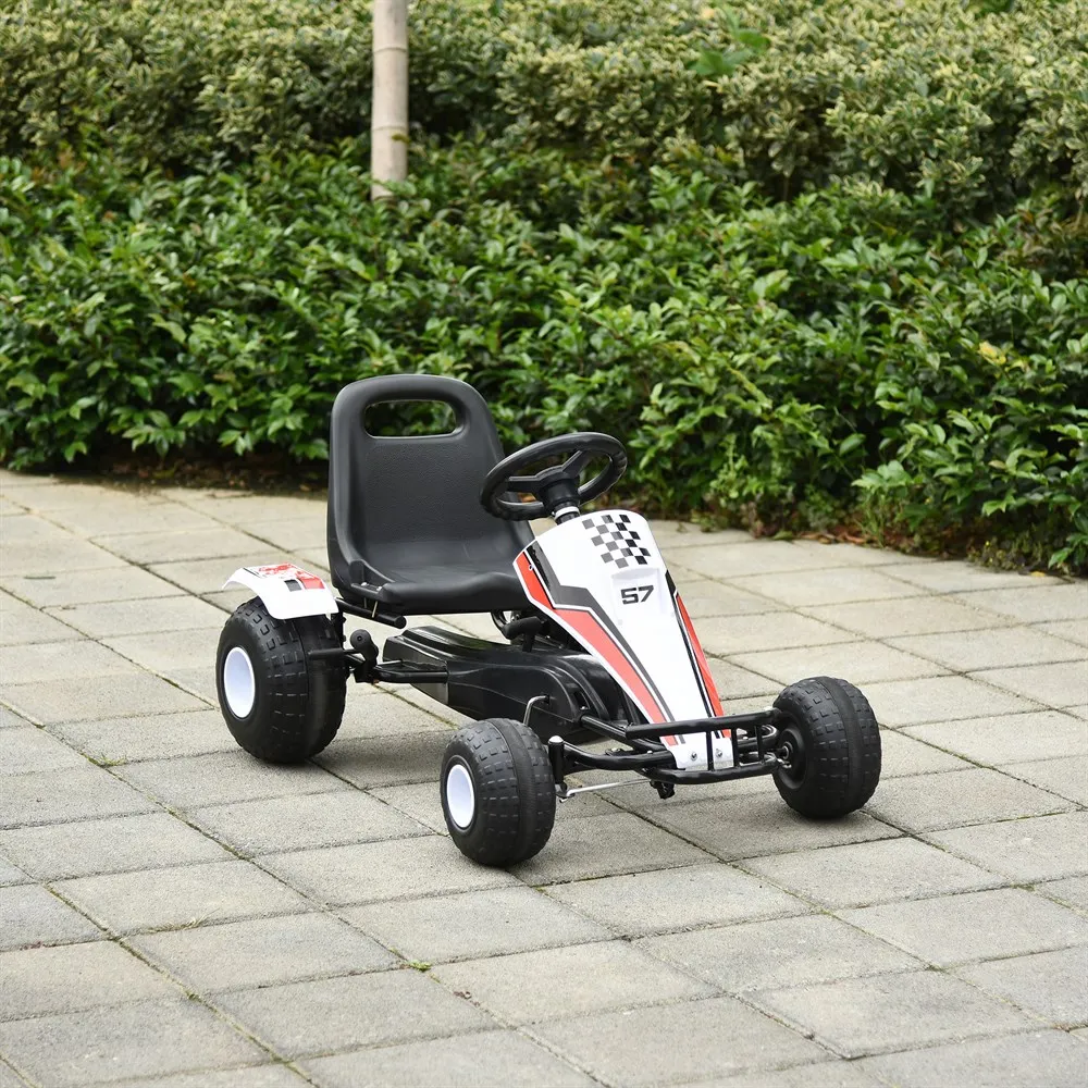 Homcom Kinder-Pedal-Gokart mit verstellbarem Sitz und Bremsen