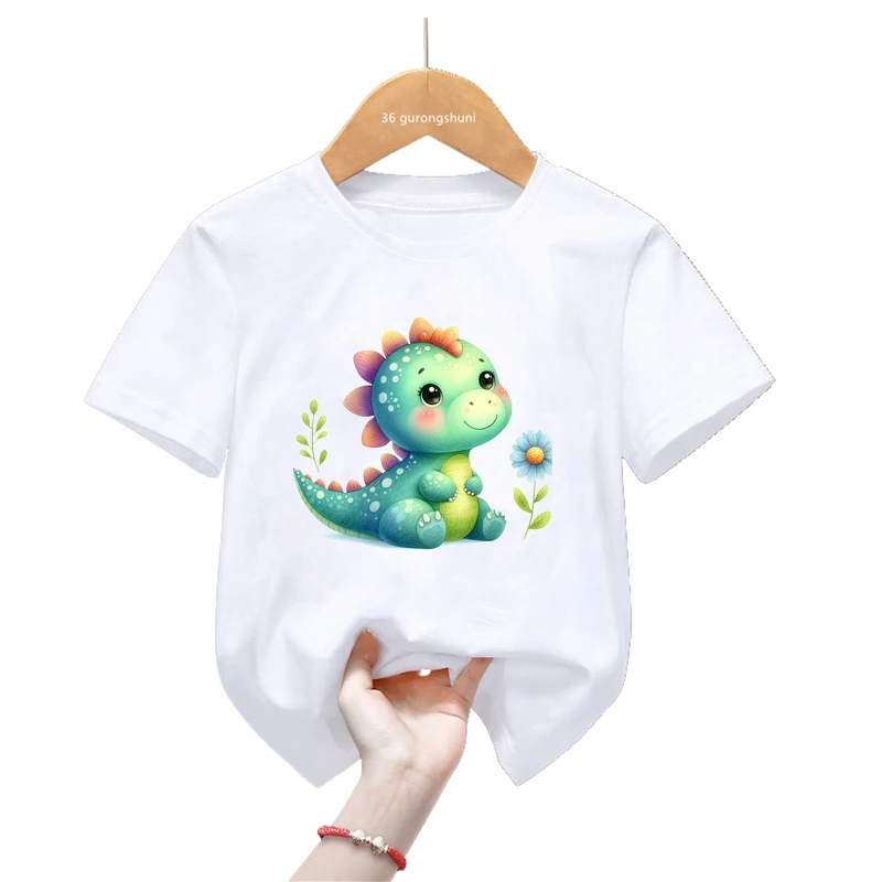 Dinosaurier-Liebe Luftballon Kinder T-Shirt für Sommer und Geburtstagsgeschenke – 2T