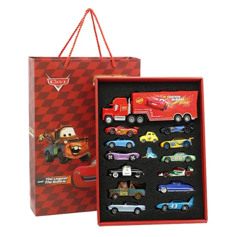 Disney Pixar Cars Geschenkbox mit 8 Metall-Modellautos für Kinder – 15Pcs alloy Car