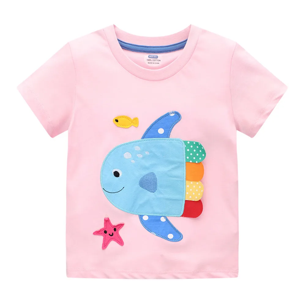 "Jumping Meters Mädchen T-Shirt mit Tierstickerei für Sommertage (W211631)" – Bild 2
