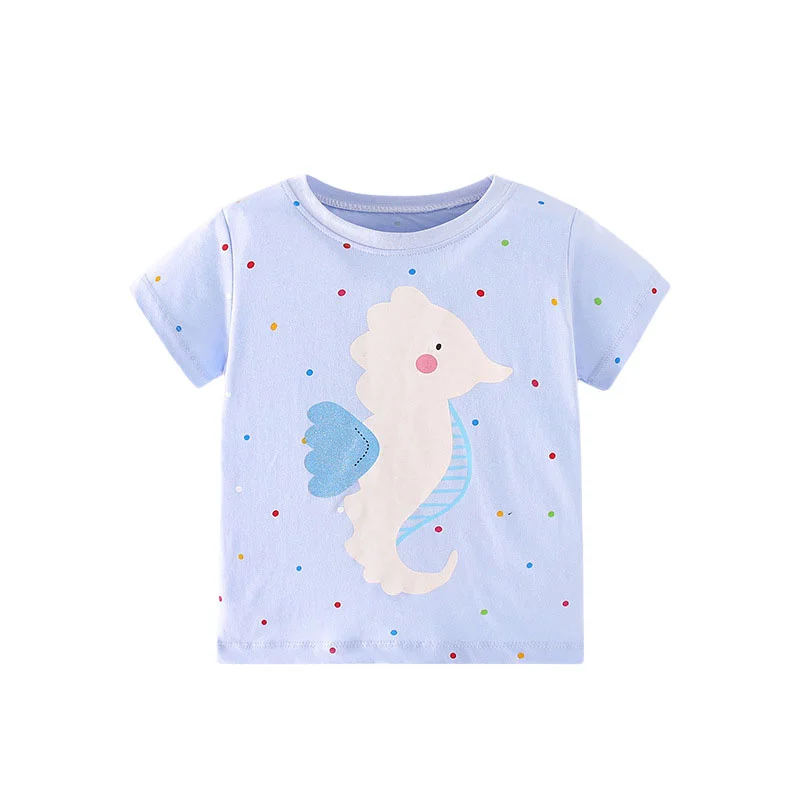 Jumping Meters Mädchen T-Shirt mit Tiermotiven in Baumwolle – 7T