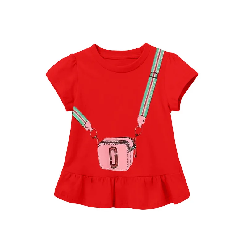 Jumping Meters Mädchen T-Shirt mit lila Eiscreme-Muster für den Sommer