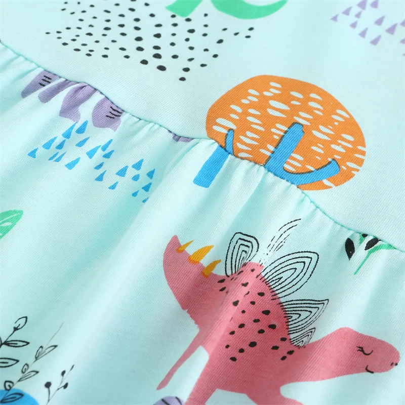 Mädchenkleid mit Dinosaurier-Motiv für anger, Jungen 2-7 Jahre – Bild 4