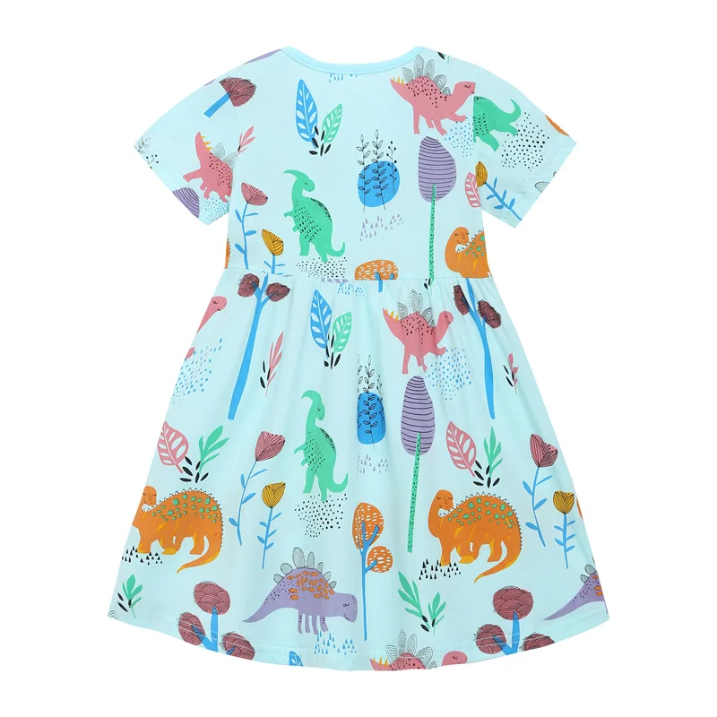 Mädchenkleid mit Dinosaurier-Motiv für anger, Jungen 2-7 Jahre – Bild 2
