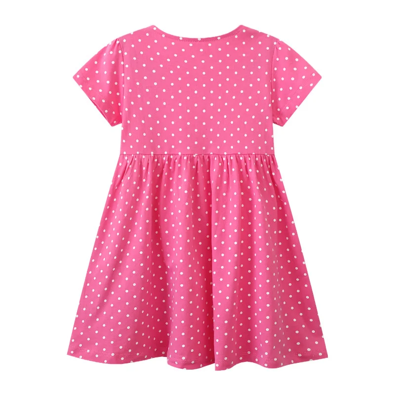 Spring/Sommer Kinderkleid mit Dinosaurier-Print für Mädchen 2-7 Jahre – Bild 3