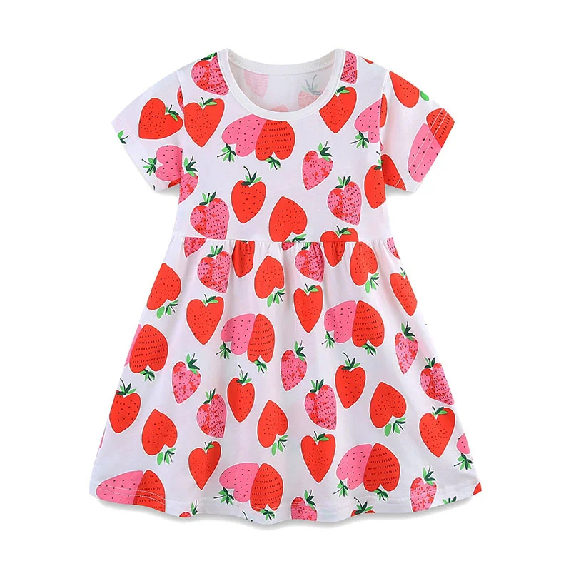 Wunderschöne Erdbeermädchenkleider für den Sommer (T1578)