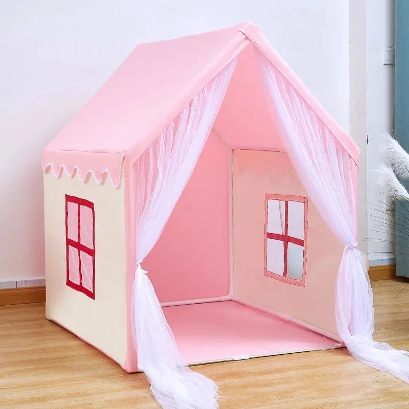 Portable Spielzelt für Kinder – Bunte Mädchen-Wohnhaus-Tipi – Pink