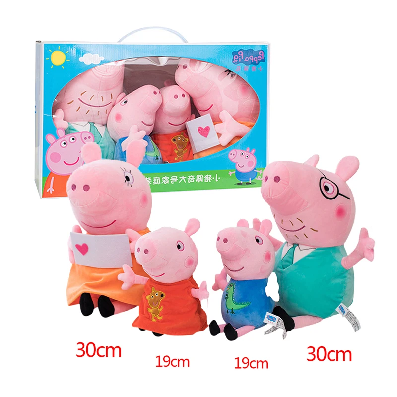 Peppa Pig Plüschtier Set: 4 Kawaii Dinosaurier und Bären – A With Box