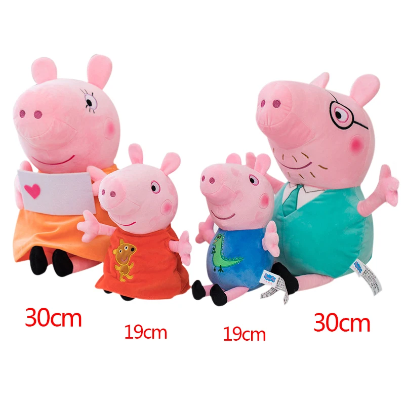 Peppa Pig Plüschtier Set: 4 Kawaii Dinosaurier und Bären – A No Box