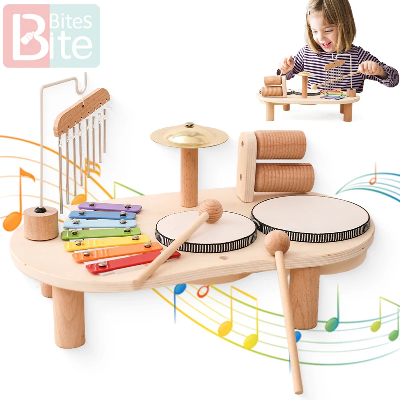Holzspielzeug Musical Set mit Aeolian Bells für Babys