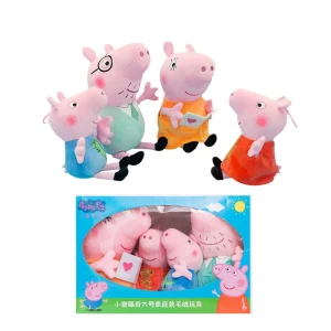 Peppa Pig Plüschtier Set: 4 Kawaii Dinosaurier und Bären