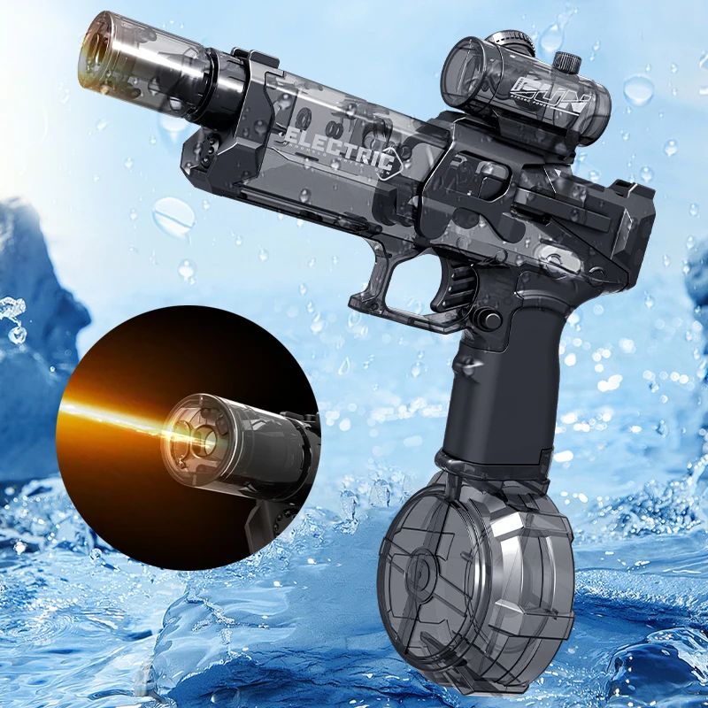 Wasserpistole Elektrisch 2026 – 900cc Tank, LED, 10m Reichweite, Automatisch Elektrische Wasserpistole 2026